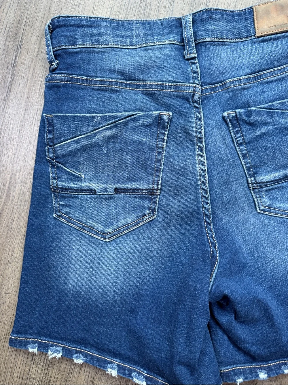 BKE Parker Distressed Denim Shorts Sz 25 Long Inseam Rollable